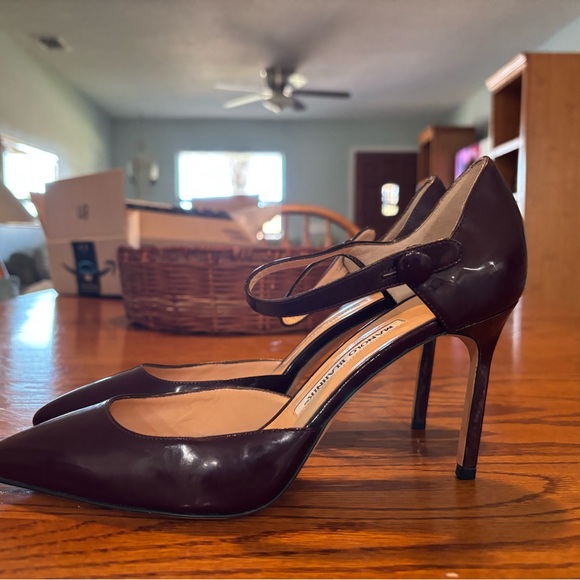 😍Manolo Blahnik Dark Brown Heels EURO 37.5/US 7 - Picture 9 of 11